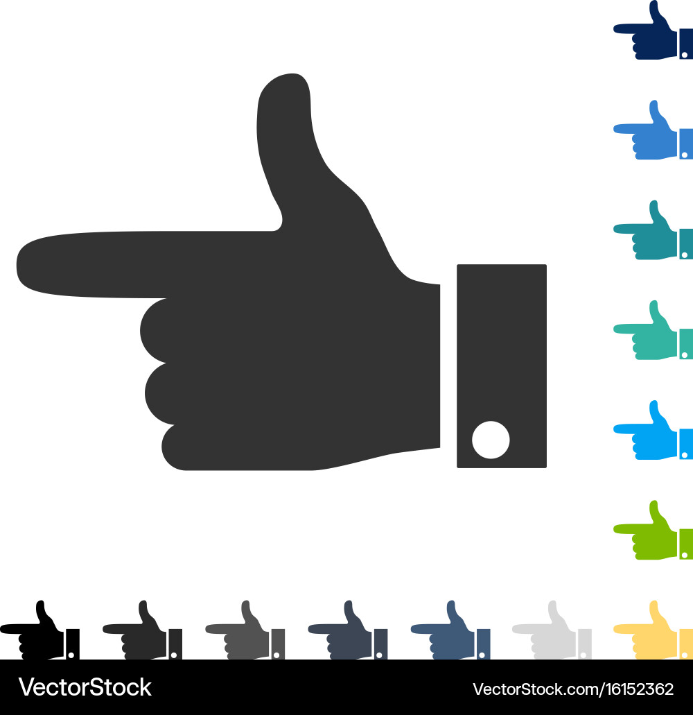 Hand pointer left icon Vector Image