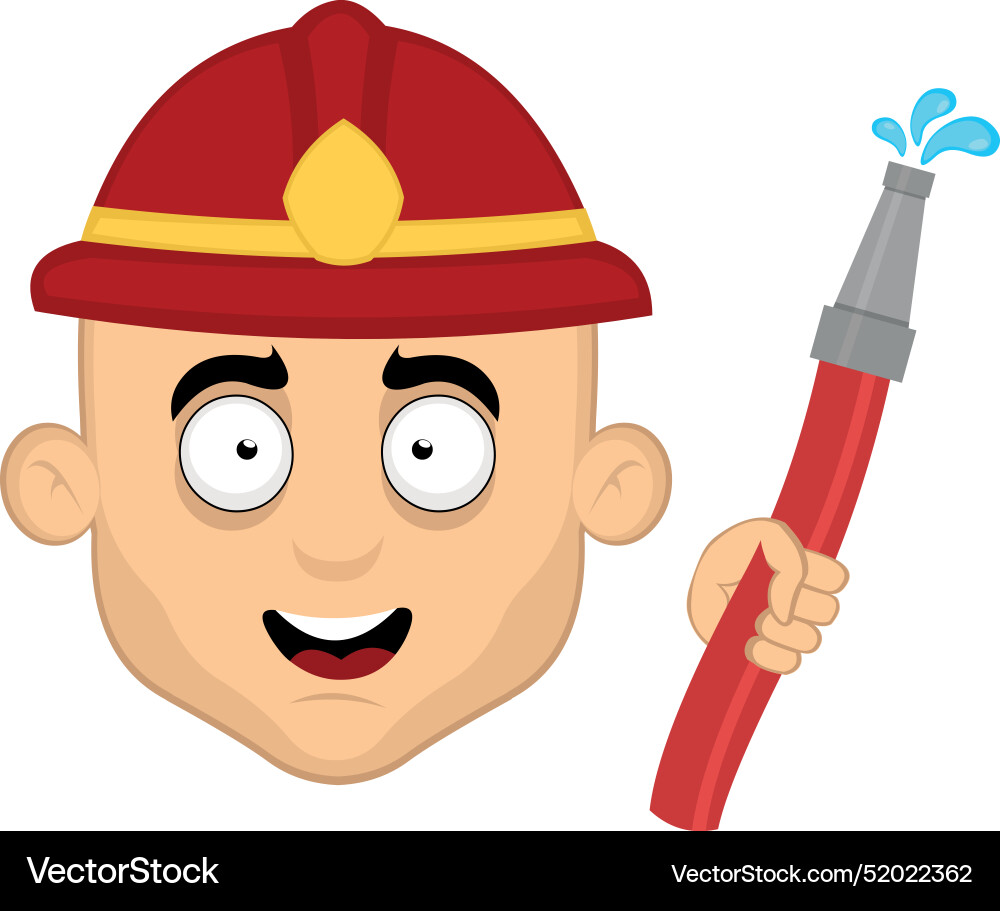 Head firefighter hose Royalty Free Vector Image