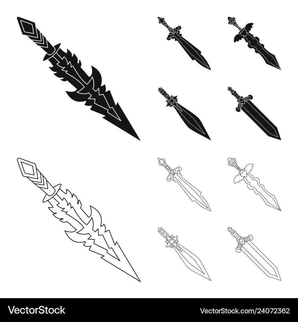 Isolated object of game and armor sign collection Isolated object of game and armor sign collection vector image