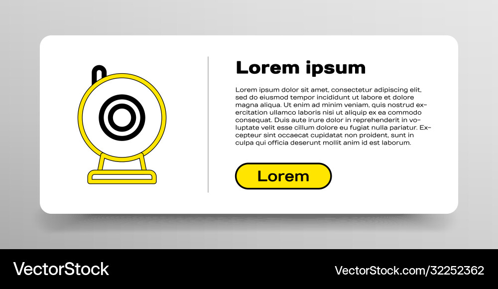 Line web camera icon isolated on white background Vector Image