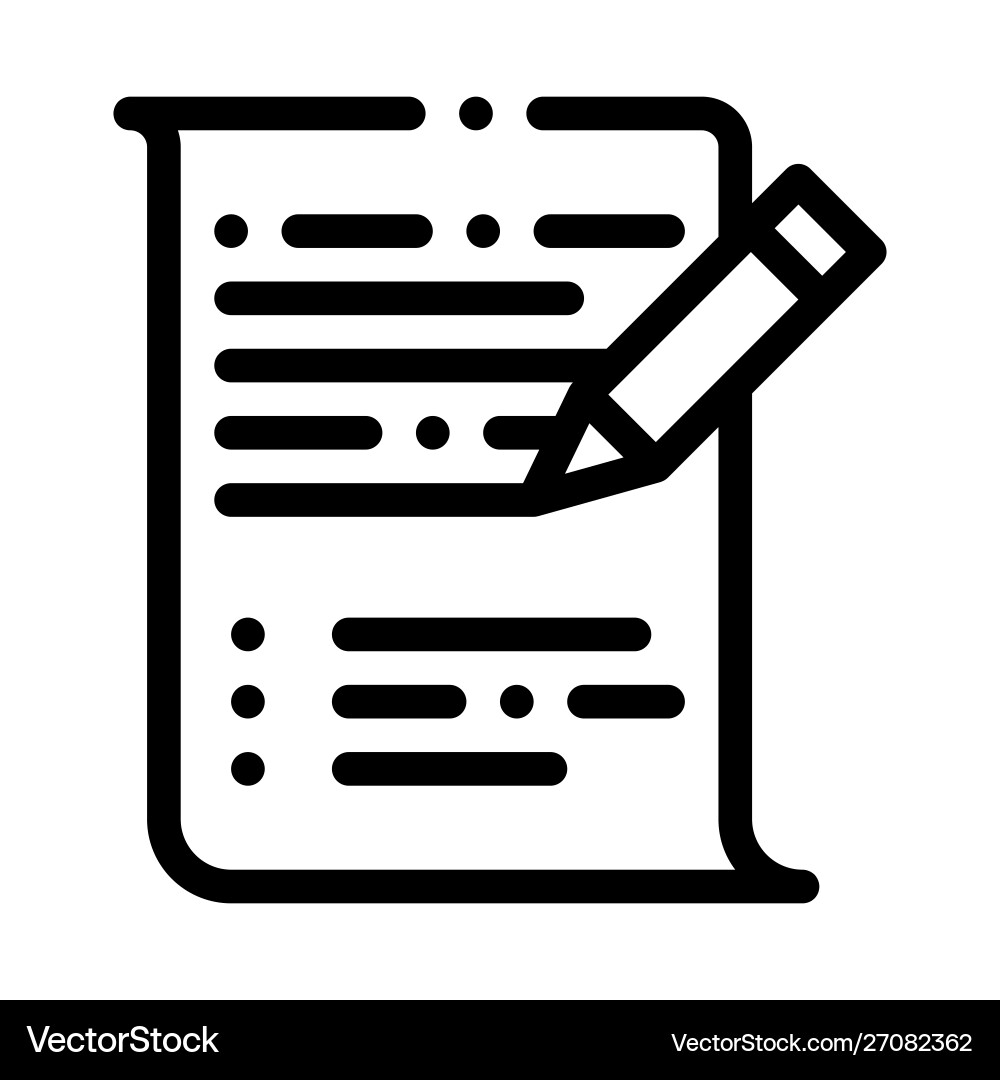 Pen writing on paper list agile element Pen writing on paper list agile element vector image