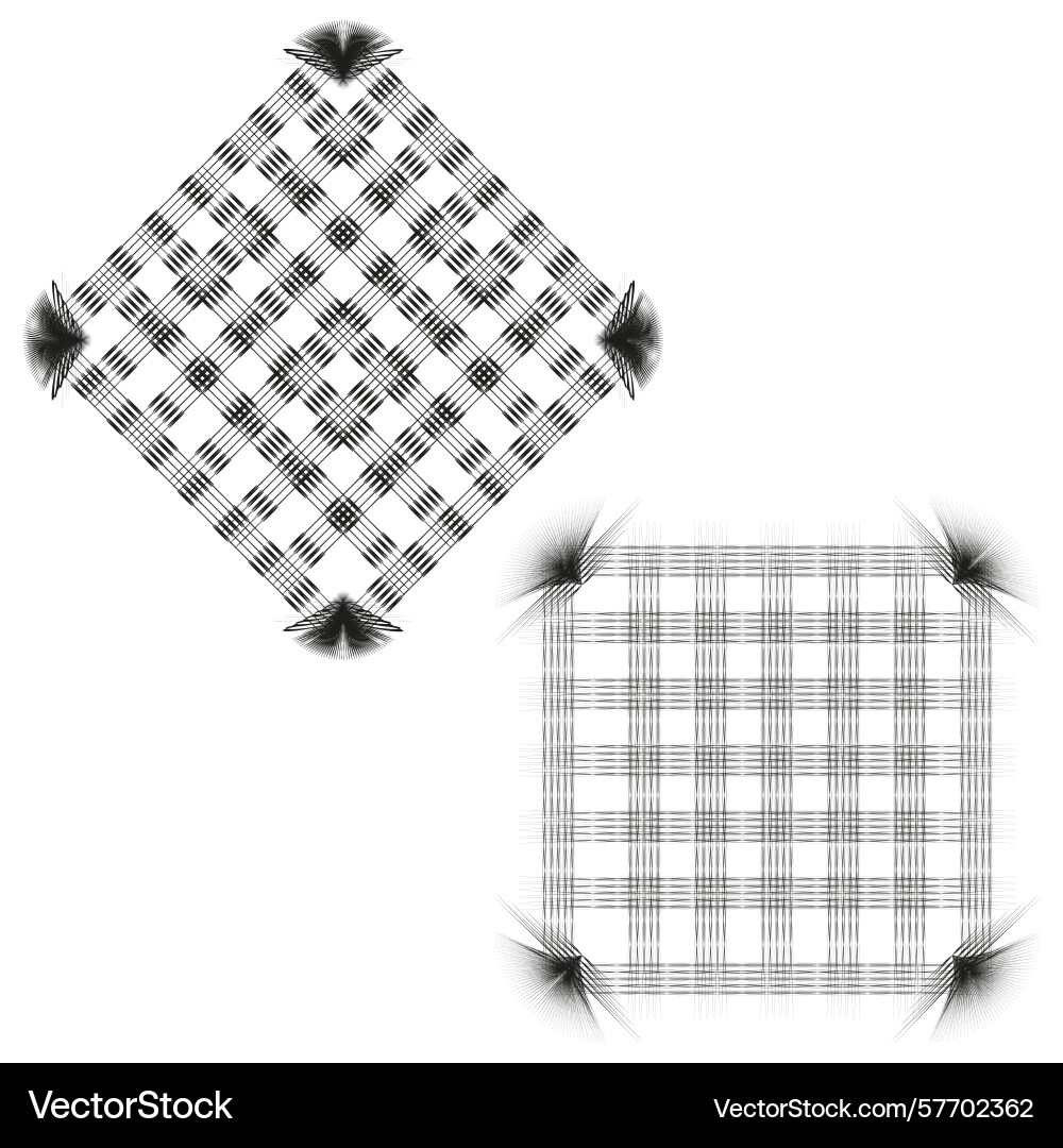 Plaid pattern squares checkered texture elements vector image