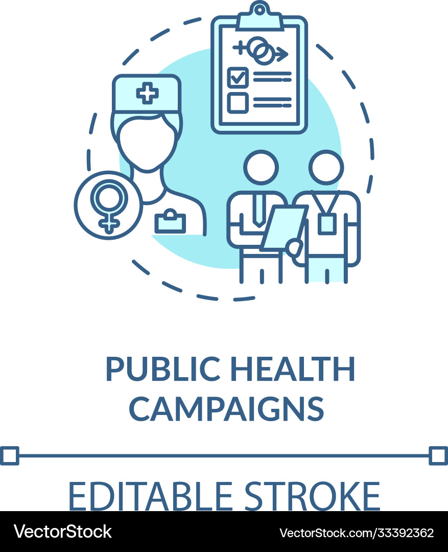 Public health campaigns concept icon Public health campaigns concept icon vector image
