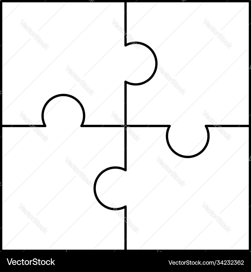 Puzzle pattern outline style Puzzle pattern outline style Vector Image