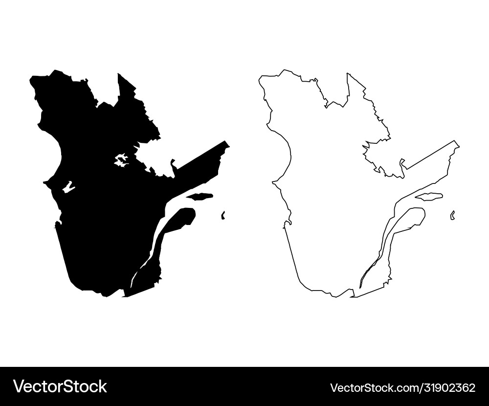 Quebec Province Map Outline vector image