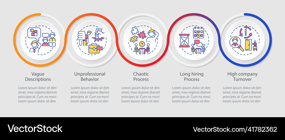 Red lights in employment interview loop Red lights in employment interview loop vector image