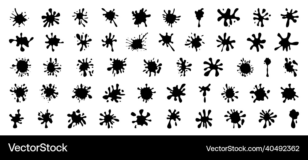 Set of blots and splashes Set of blots and splashes vector image