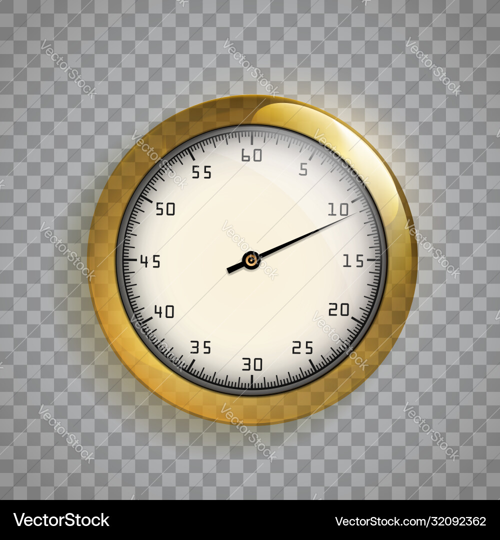 Stopwatch or timer with a analog clock face vector image