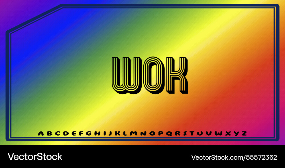 Text effects with editable colors and abstract Vector Image