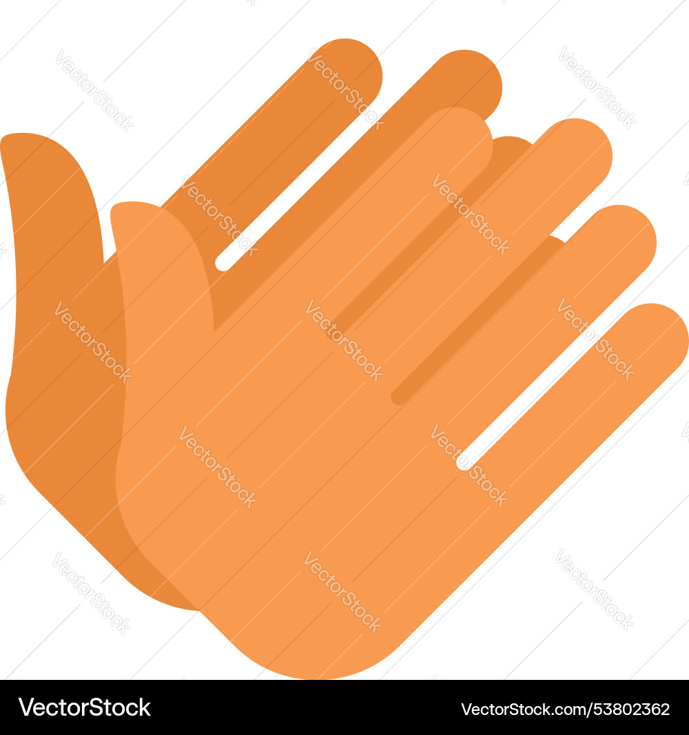 Two hands clapping making applause sound Two hands clapping making applause sound Vector Image