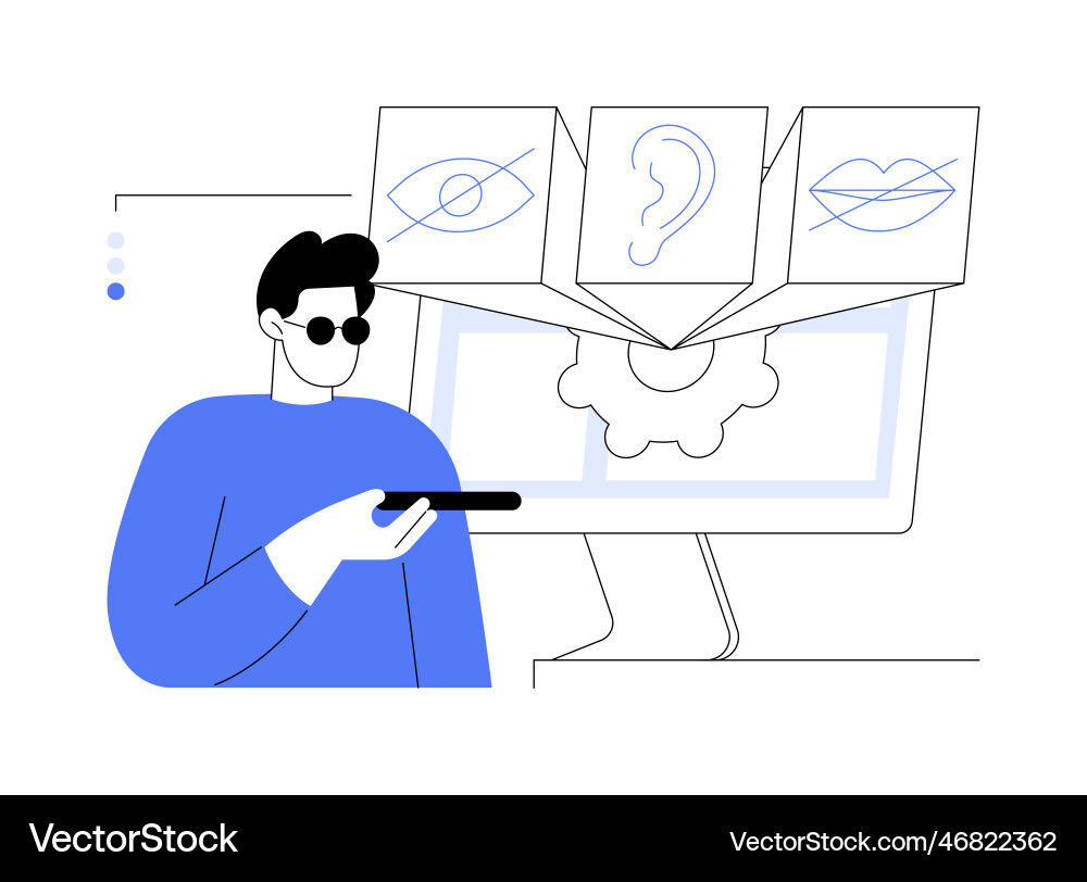 Web accessibility program abstract concept Web accessibility program abstract concept vector image
