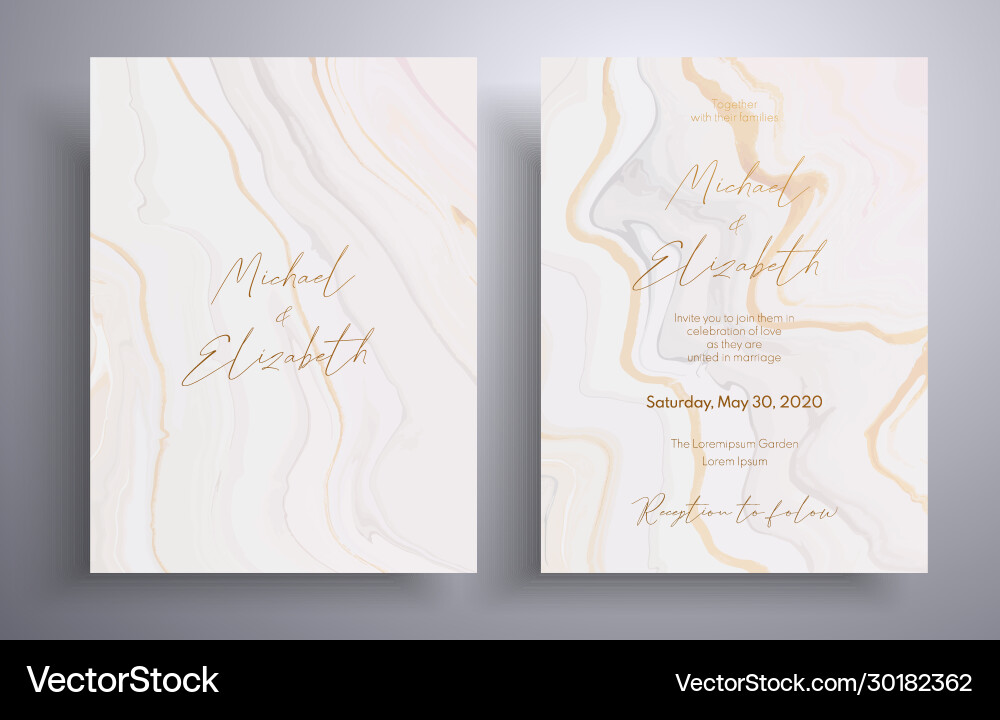 Wedding invitation pattern with waves and swirl Vector Image