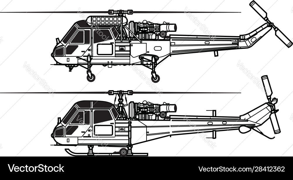 Westland wasp scout sea vector image