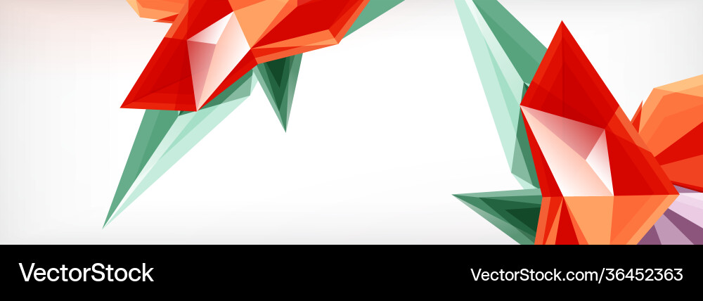 3d triangles and pyramids abstract Vector Image