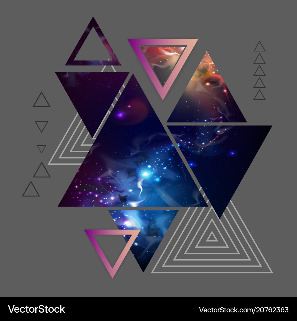 Abstract hipster polygonal triangle background Vector Image