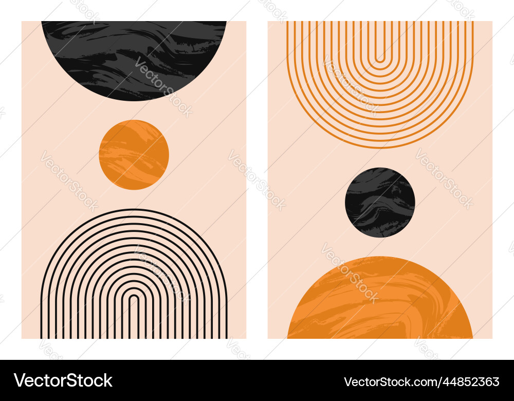 Abstract shapes print vector image