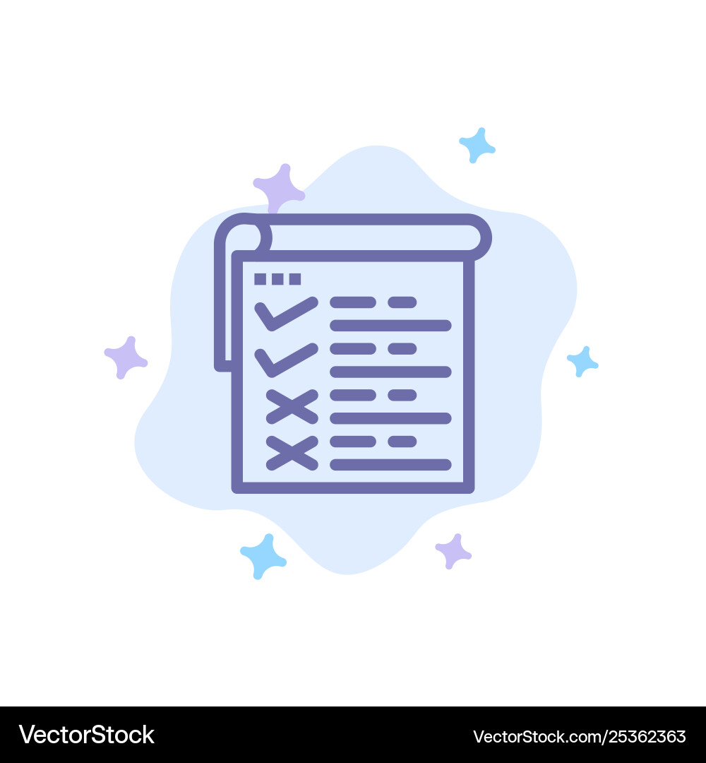 Checklist testing report qa blue icon on abstract Checklist testing report qa blue icon on abstract vector image