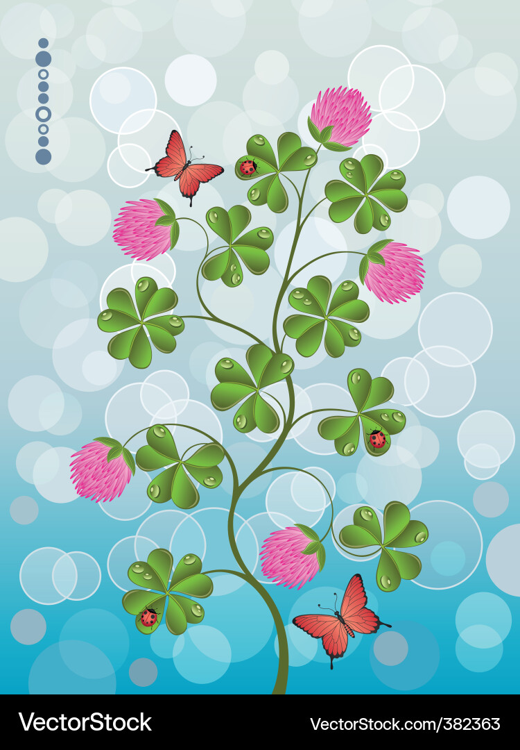 Clover Leaf Pattern Vector Image