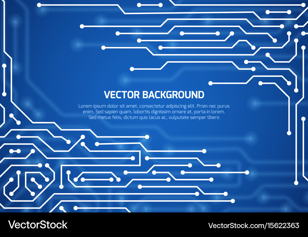 Cybernetic Circuit Board Background Vector Image