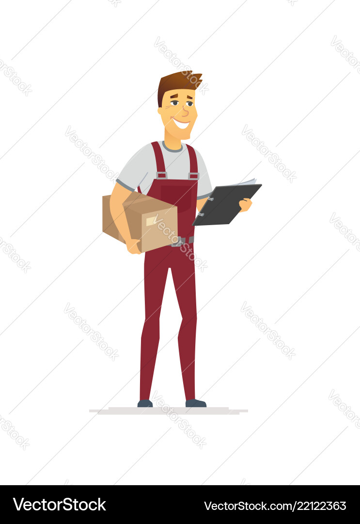 Delivery service - cartoon people character Delivery service - cartoon people character vector image