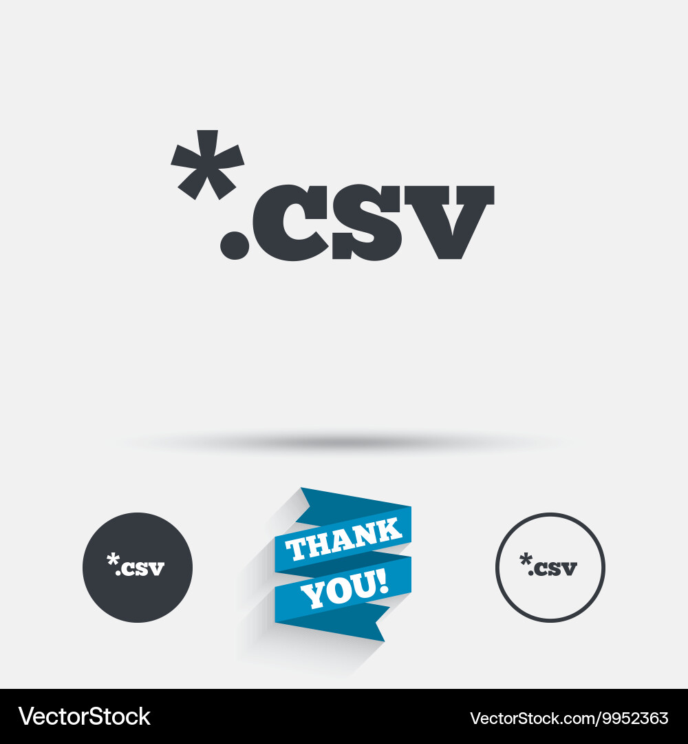 File document icon download csv button vector image