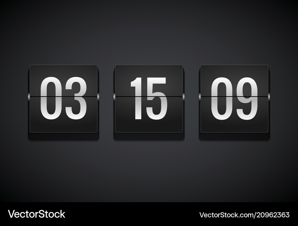 Flip Clock Timer Counter vector image