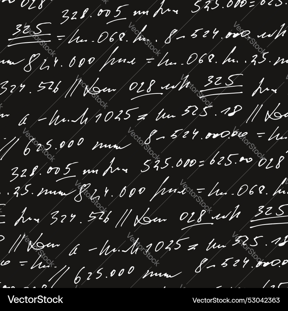 Handwritten abstract text and digits Handwritten abstract text and digits vector image