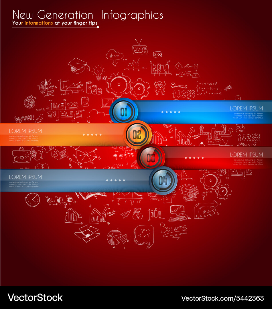 Infographic template for modern data visualization vector image