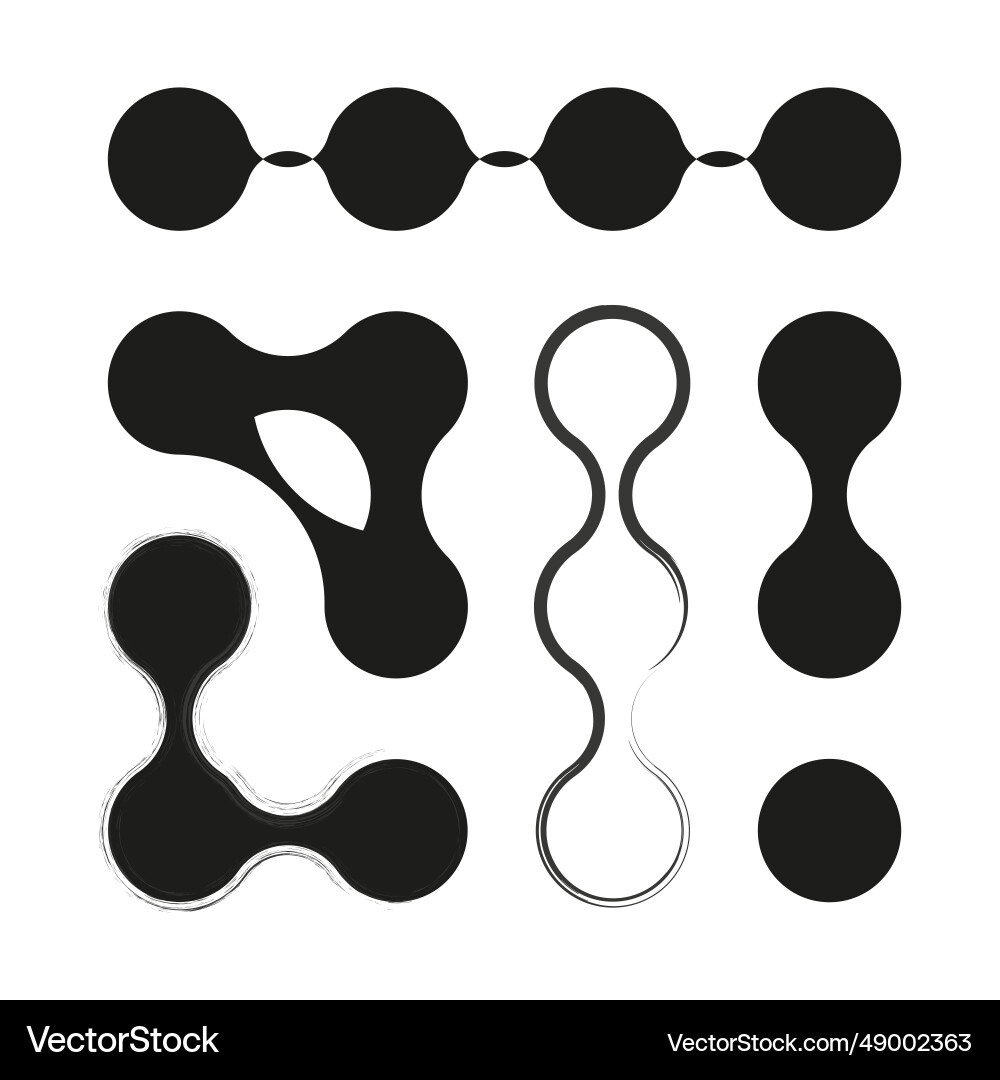 Metaball connected dots circles pattern texture Metaball connected dots circles pattern texture vector image
