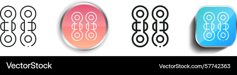 Qraqeb icon thin linear regular and button style Qraqeb icon thin linear regular and button style Vector Image