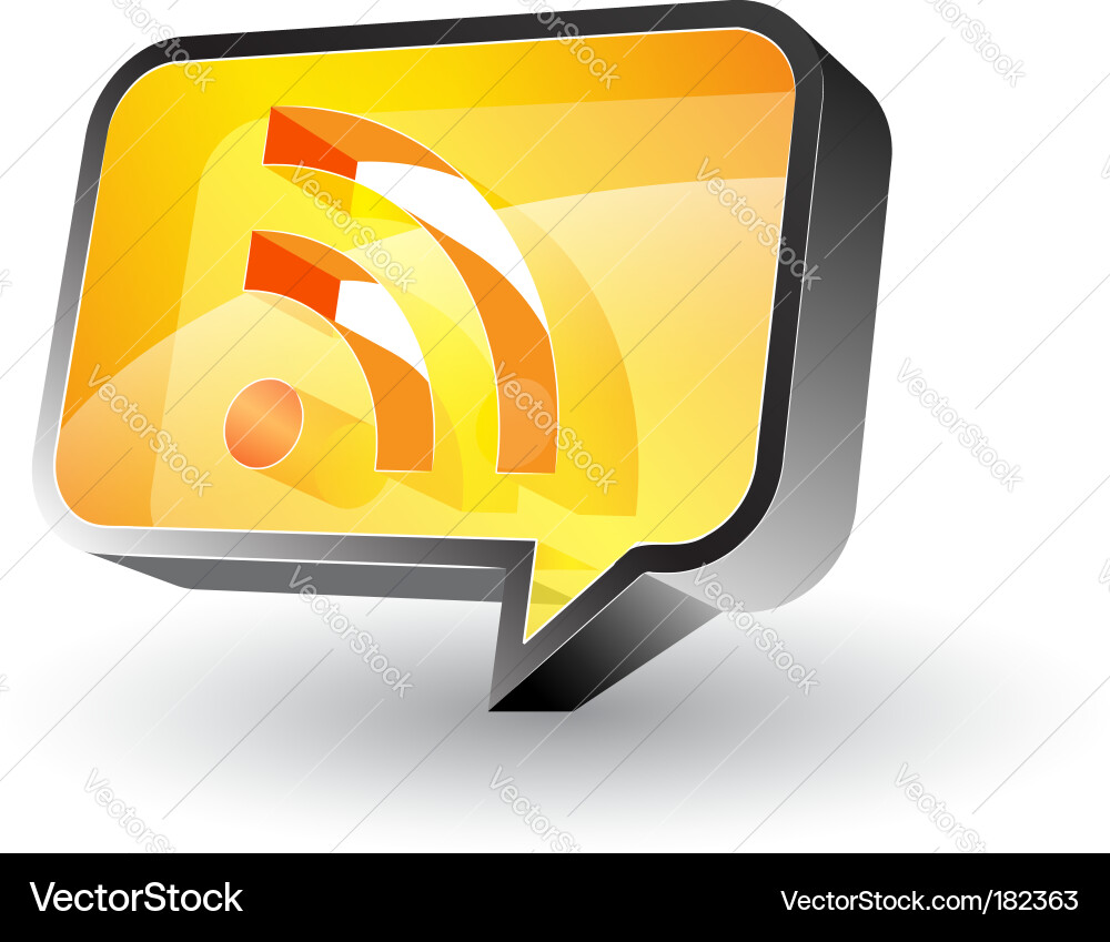 RSS Feed Icon Vector Image