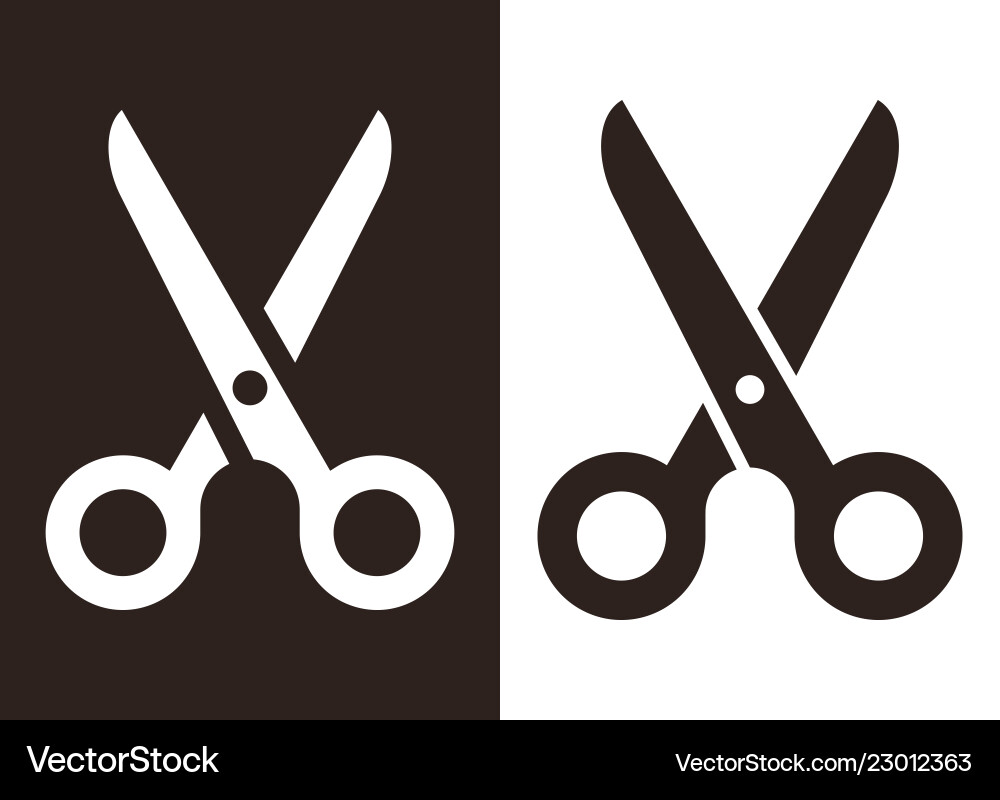 Scissors symbol set Scissors symbol set vector image