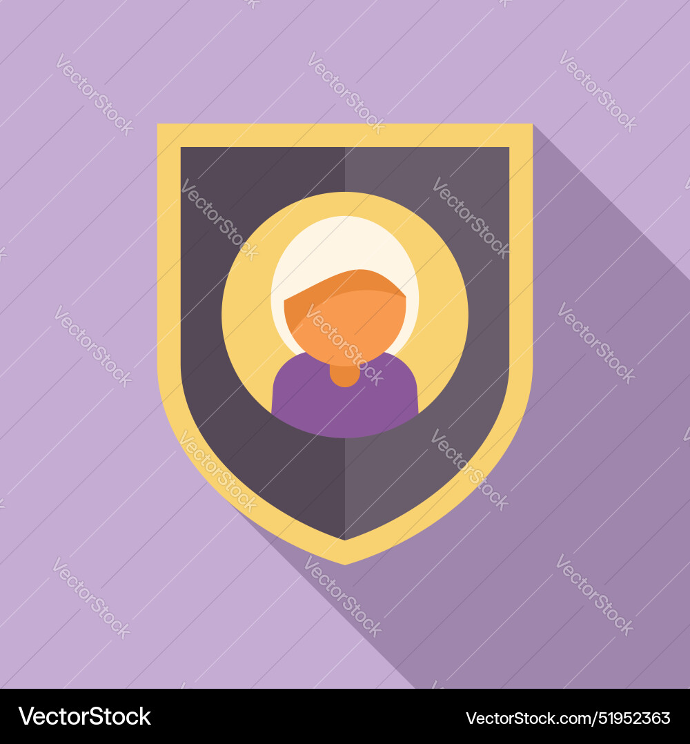 Secure user profile shield protecting personal Vector Image