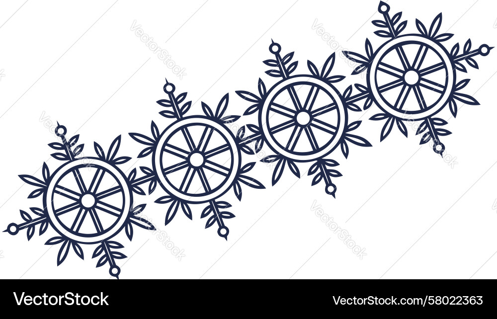 Snowflake Border Pattern Vector Image