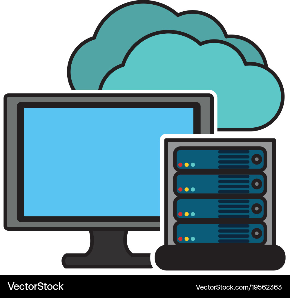 Web hosting design vector image