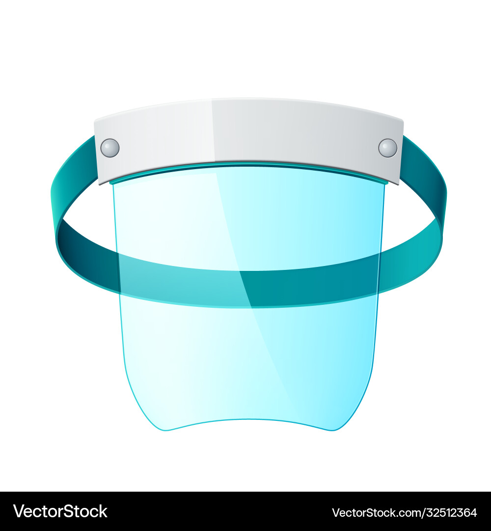 3d face screen plastic protective mask 3d face screen plastic protective mask vector image