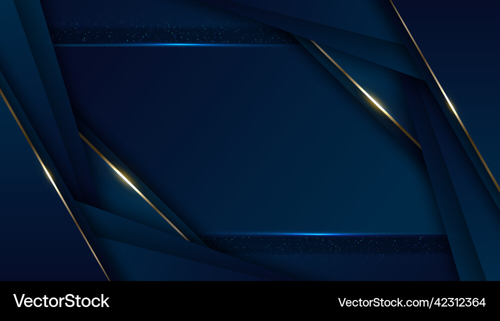 3d modern luxury banner template design blue 3d modern luxury banner template design blue vector image