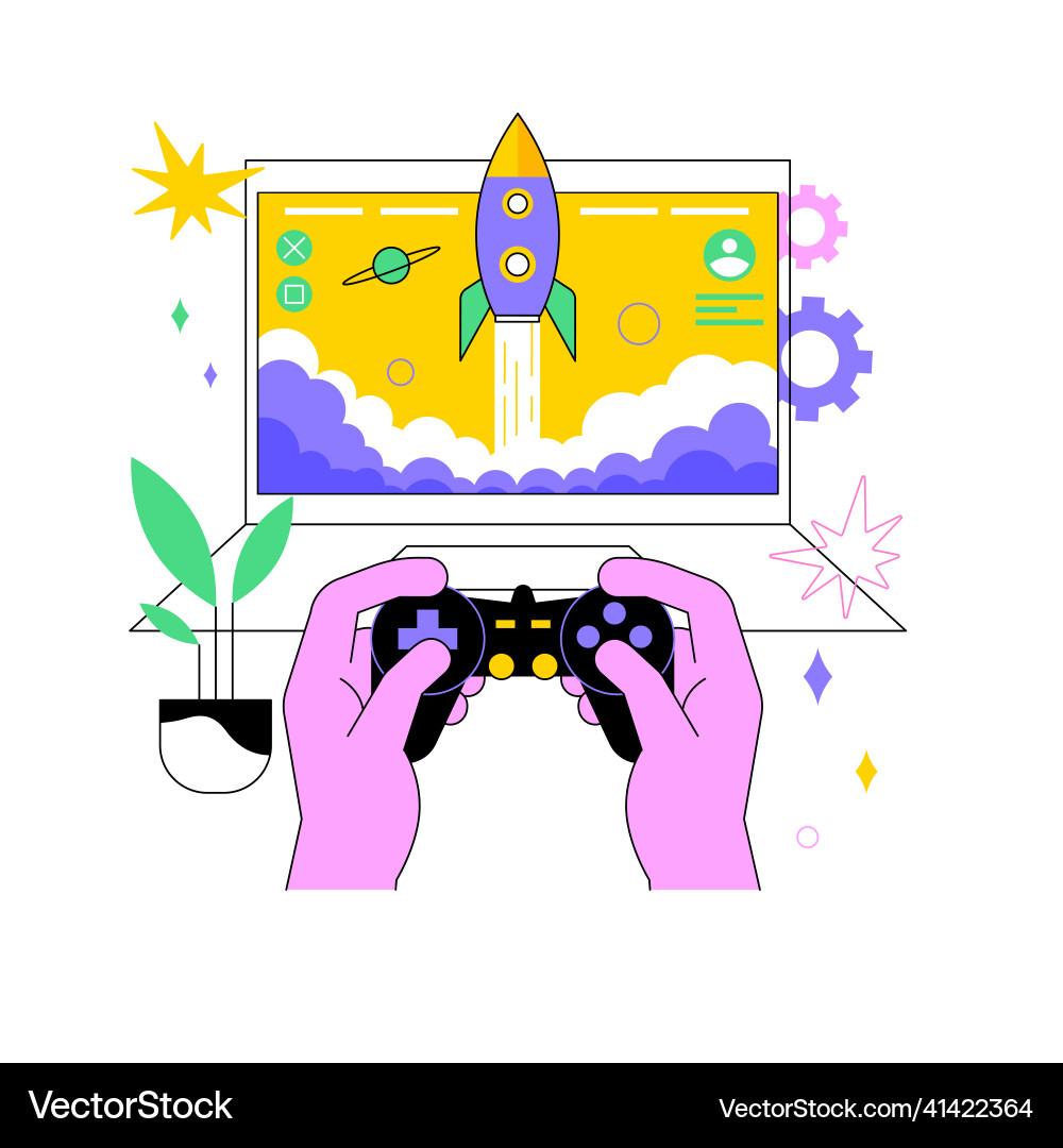 Action game abstract concept Action game abstract concept vector image