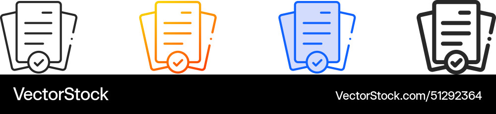 Checked iconthin linear gradient blue stroke Checked iconthin linear gradient blue stroke vector image