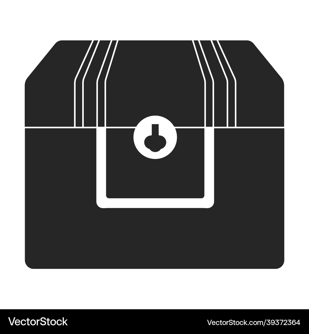 Chest iconblack icon isolated Chest iconblack icon isolated vector image