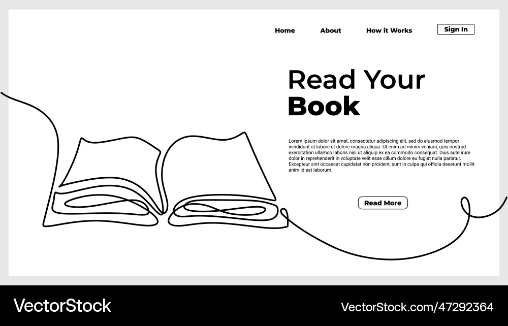 Continuous line drawing open book with flying Continuous line drawing open book with flying Vector Image