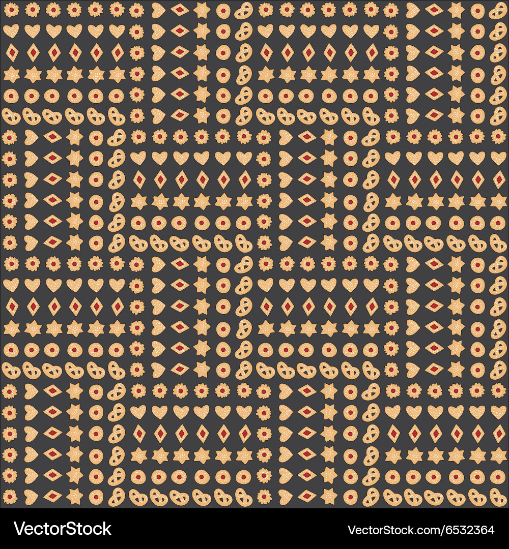 Cookies pattern Vector Image