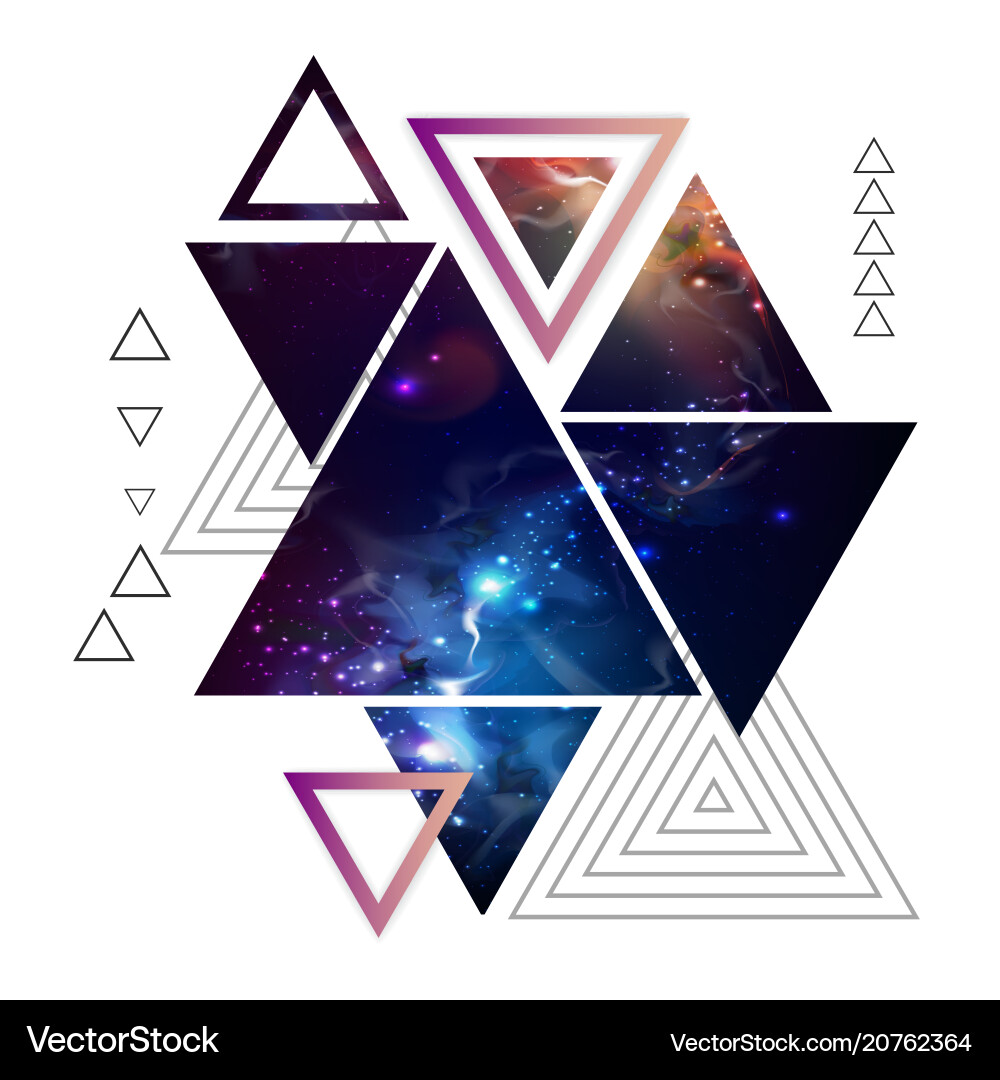 Cosmic Triangle Background vector image