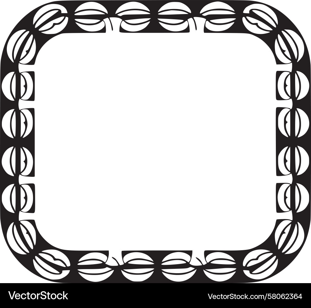 Elegant Oval Frame Pattern Vector Image