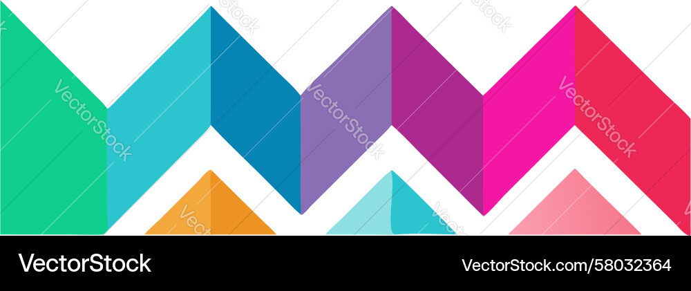Geometric Wave Gradient Pattern Vector Image