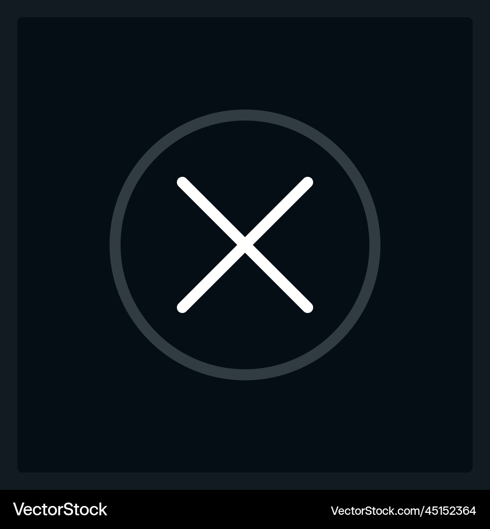 Hover cancel button ui element template Hover cancel button ui element template vector image