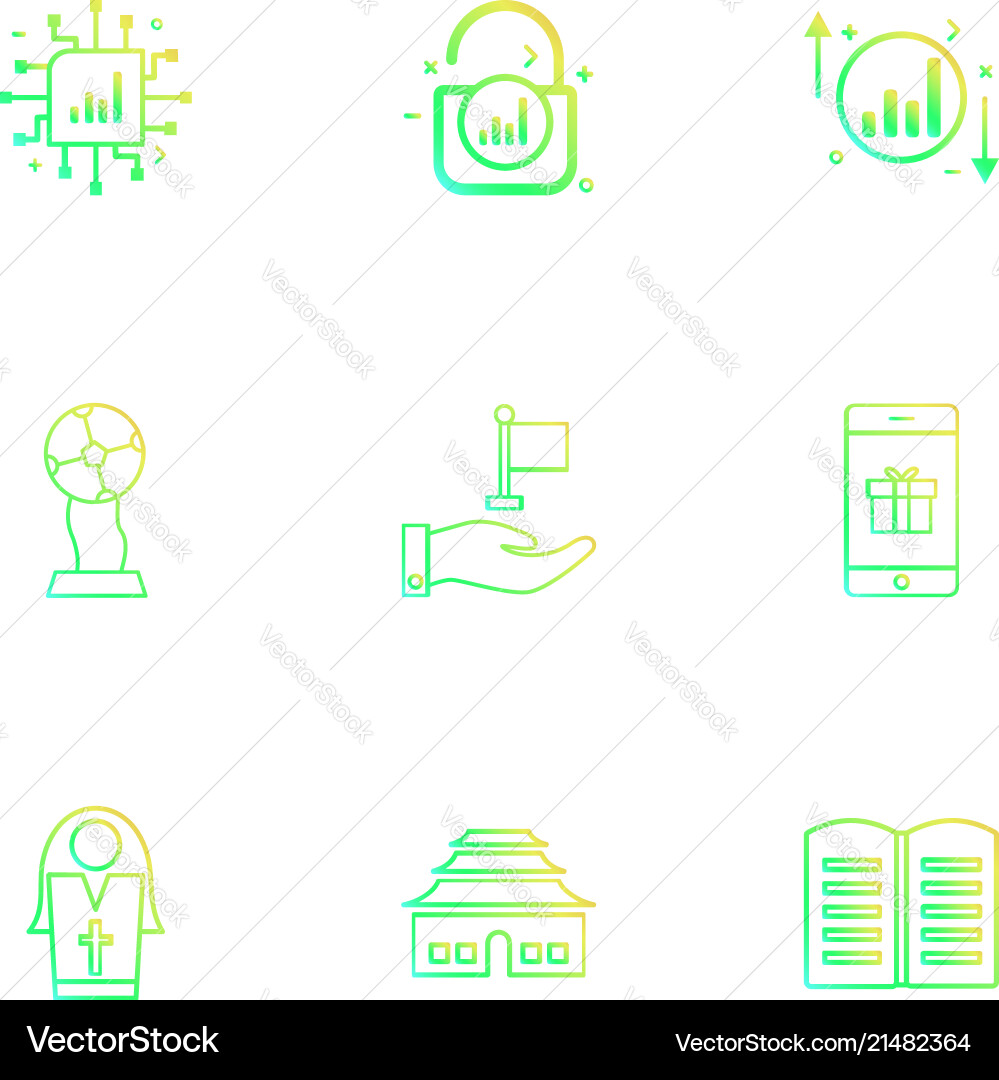 Ic lock unlock graph up down book smart vector image