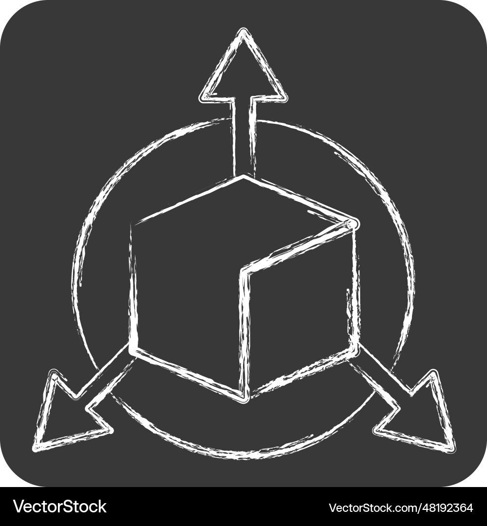Icon three dimensional object related to 3d Icon three dimensional object related to 3d Vector Image