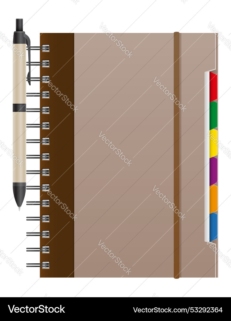 Notebook for daily notes and reminders notepad vector image
