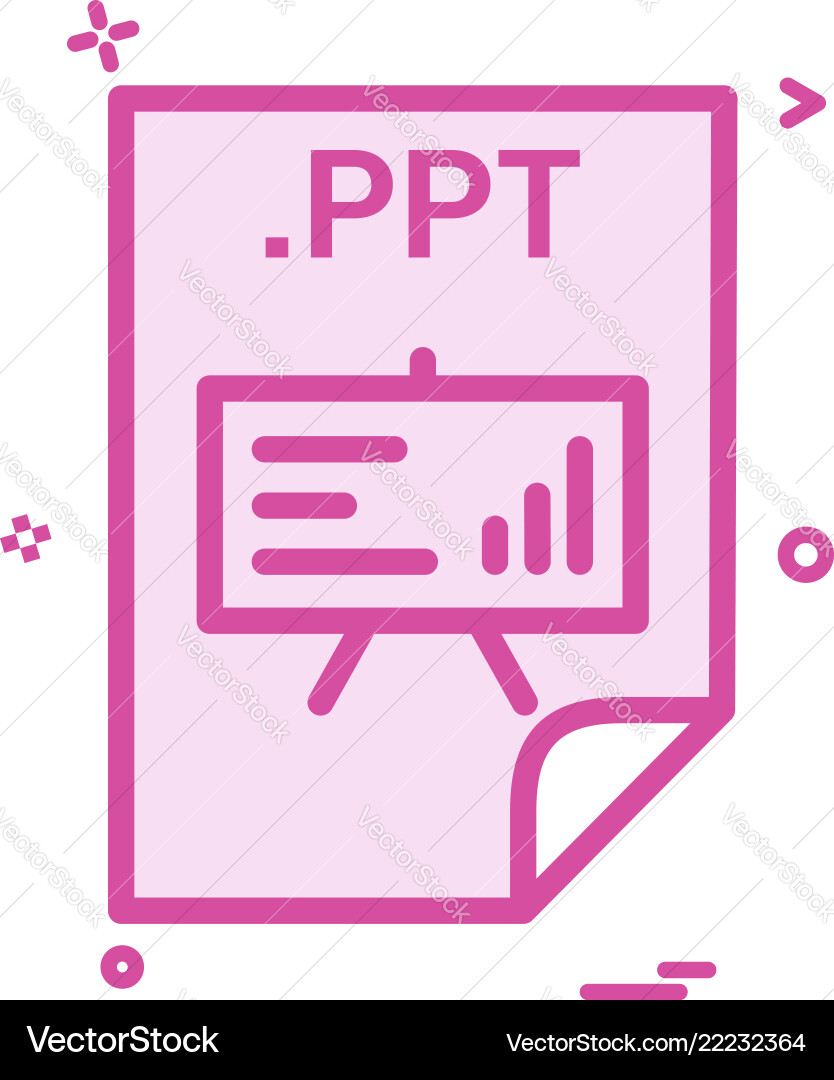 Ppt application download file files format icon Ppt application download file files format icon vector image